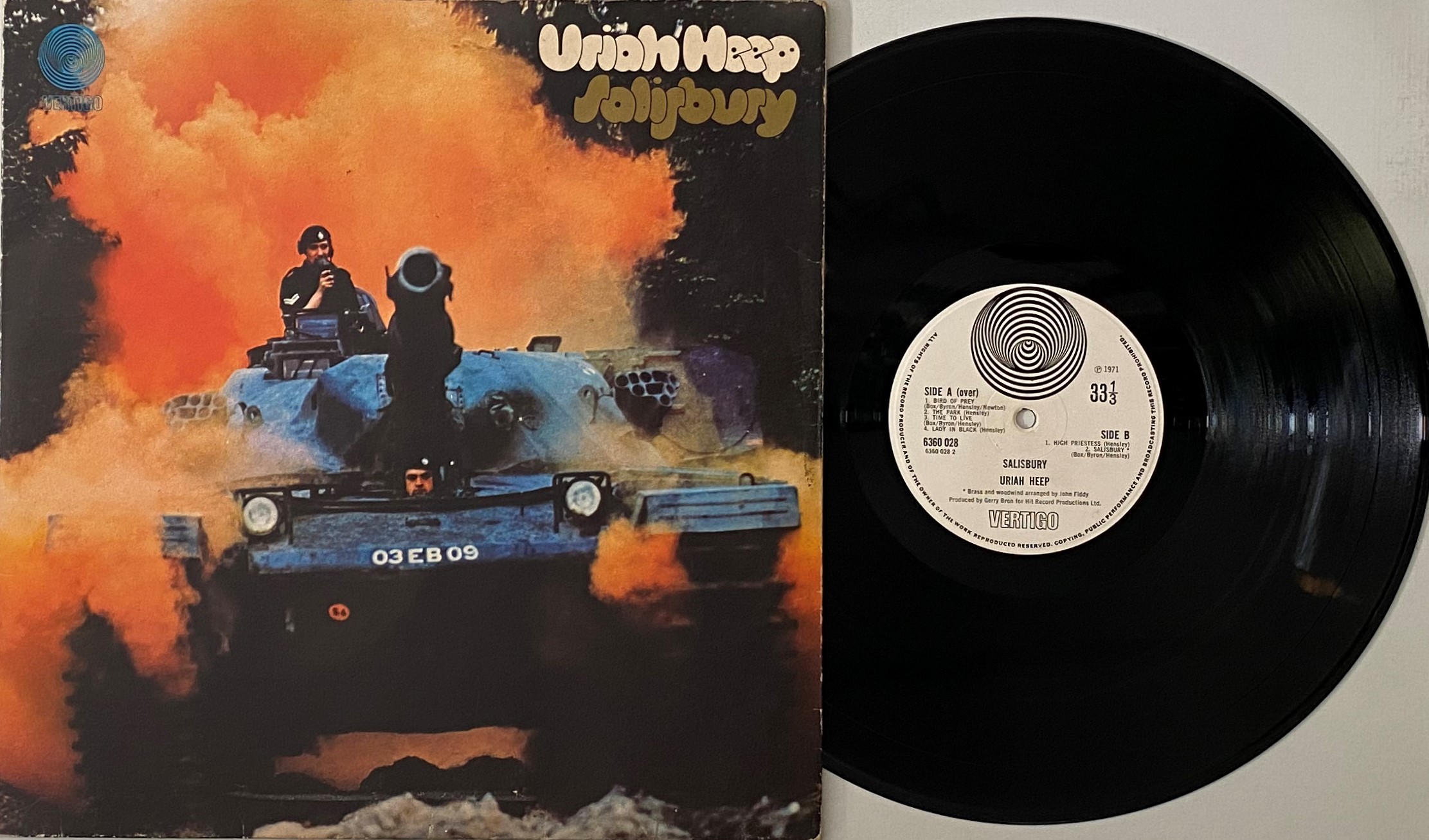 URIAH HEEP - SALISBURY LP (ORIGINAL UK COPY - VERTIGO