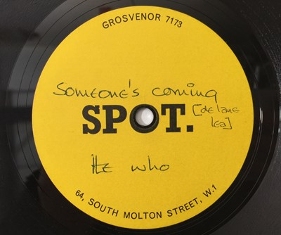 Lot 181 - THE WHO - SOMEONE'S COMING 7" - ORIGINAL UK SINGLE SIDED ACETATE RECORDING