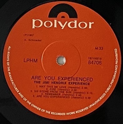 Lot 190 - THE JIMI HENDRIX EXPERIENCE - ARE YOU EXPERIENCED LP (ORIGINAL SOUTH AFRICAN APARTHEID COVER - POLYDOR LPHM 84706)