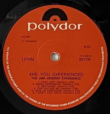 Lot 190 - THE JIMI HENDRIX EXPERIENCE - ARE YOU EXPERIENCED LP (ORIGINAL SOUTH AFRICAN APARTHEID COVER - POLYDOR LPHM 84706)