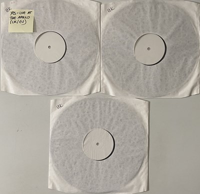 Lot 192 - YES FEAT JON ANDERSON, TREVO RABIN, RICK WAKEMAN - LIVE AT THE APOLLO LP (UK/EU 2018 WHITE LABEL TEST PRESSING - 3 x LP SET)