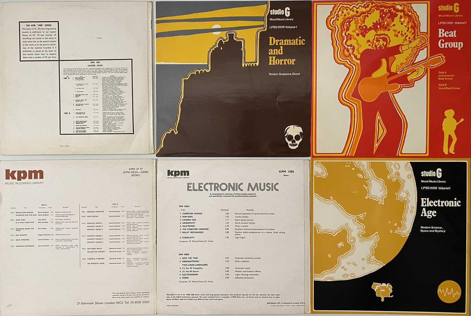 Lot 21 - KPM & STUDIO G - LIBRARY RECORDS LP PACK