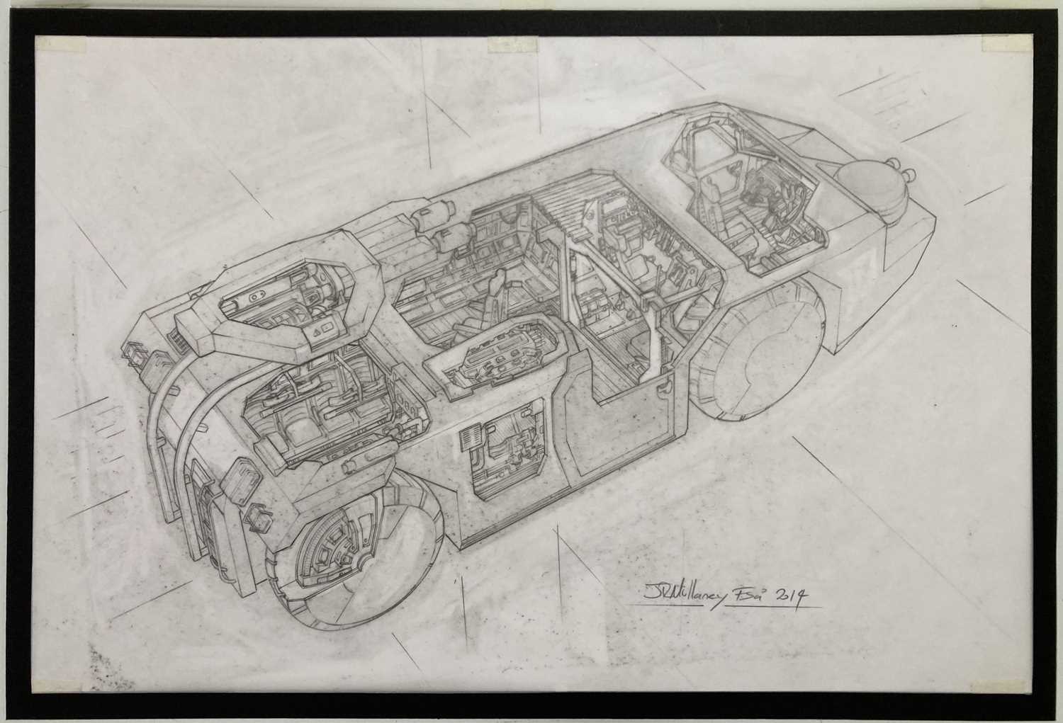 Lot 199 - JOHN R. MULLANEY - ORIGINAL ARTWORK - ALIENS  (1986) - APC CUTAWAY.