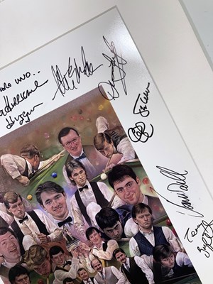 Lot 14 - SNOOKER GREATS - A SIGNED PRINT.