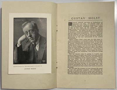 Lot 7 - GUSTAV HOLST (1874-1934) - TLS.