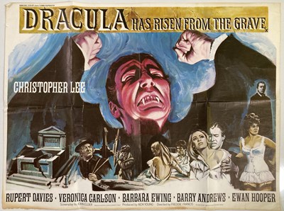 Lot 262 - HAMMER HORROR - DRACULA HAS RISEN FROM THE GRAVE - QUAD POSTER.