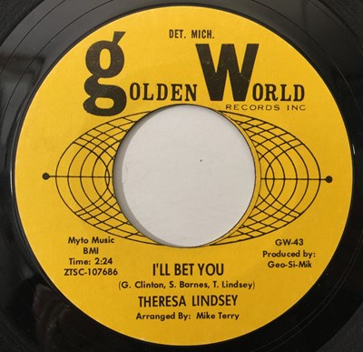 Lot 9 - THERESA LINDSEY - I'LL BET YOU / DADDY-O 7" (GW-43)