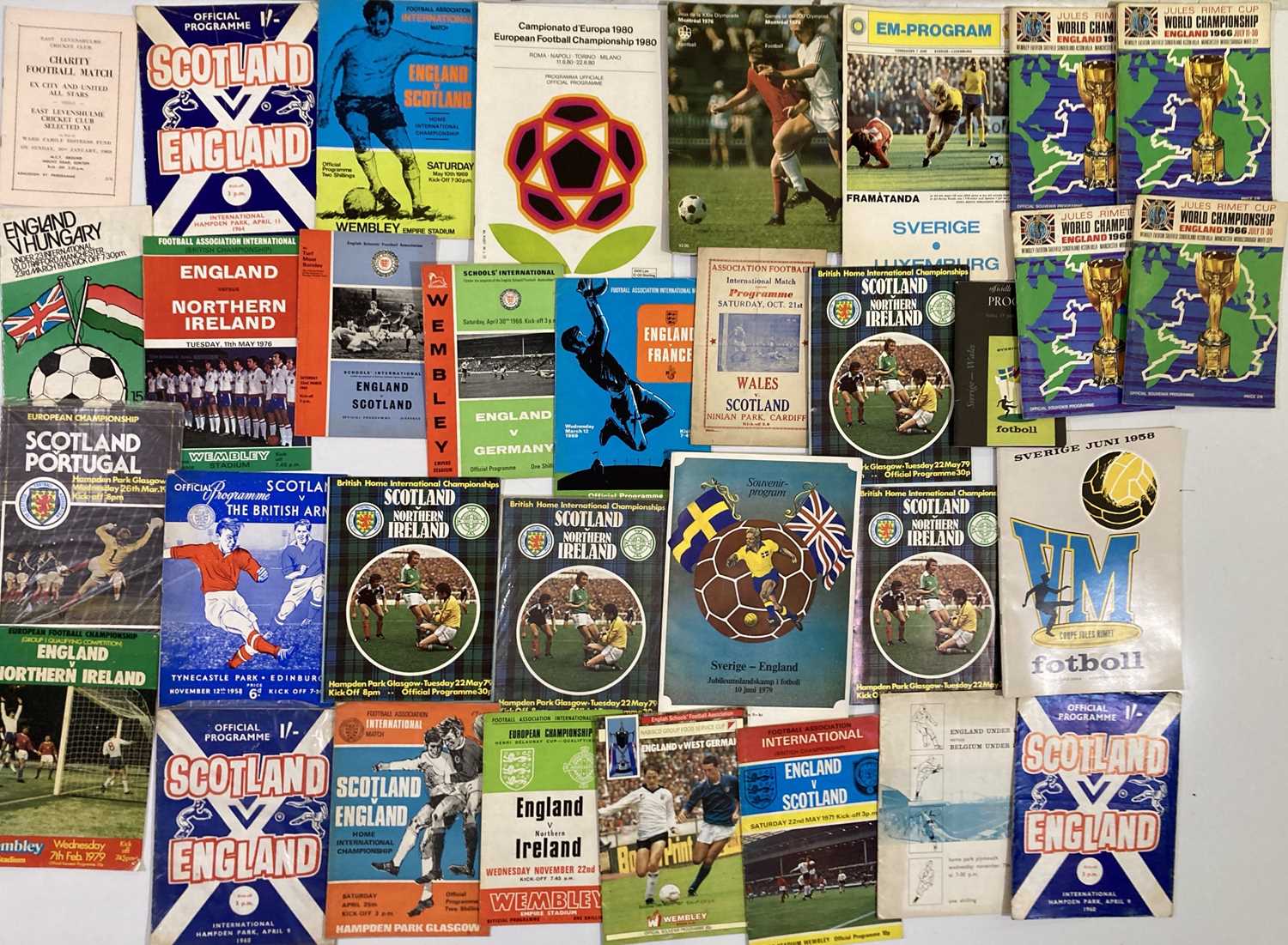 Lot 74 - FOOTBALL PROGRAMMES - INTERNATIONAL FIXTURES