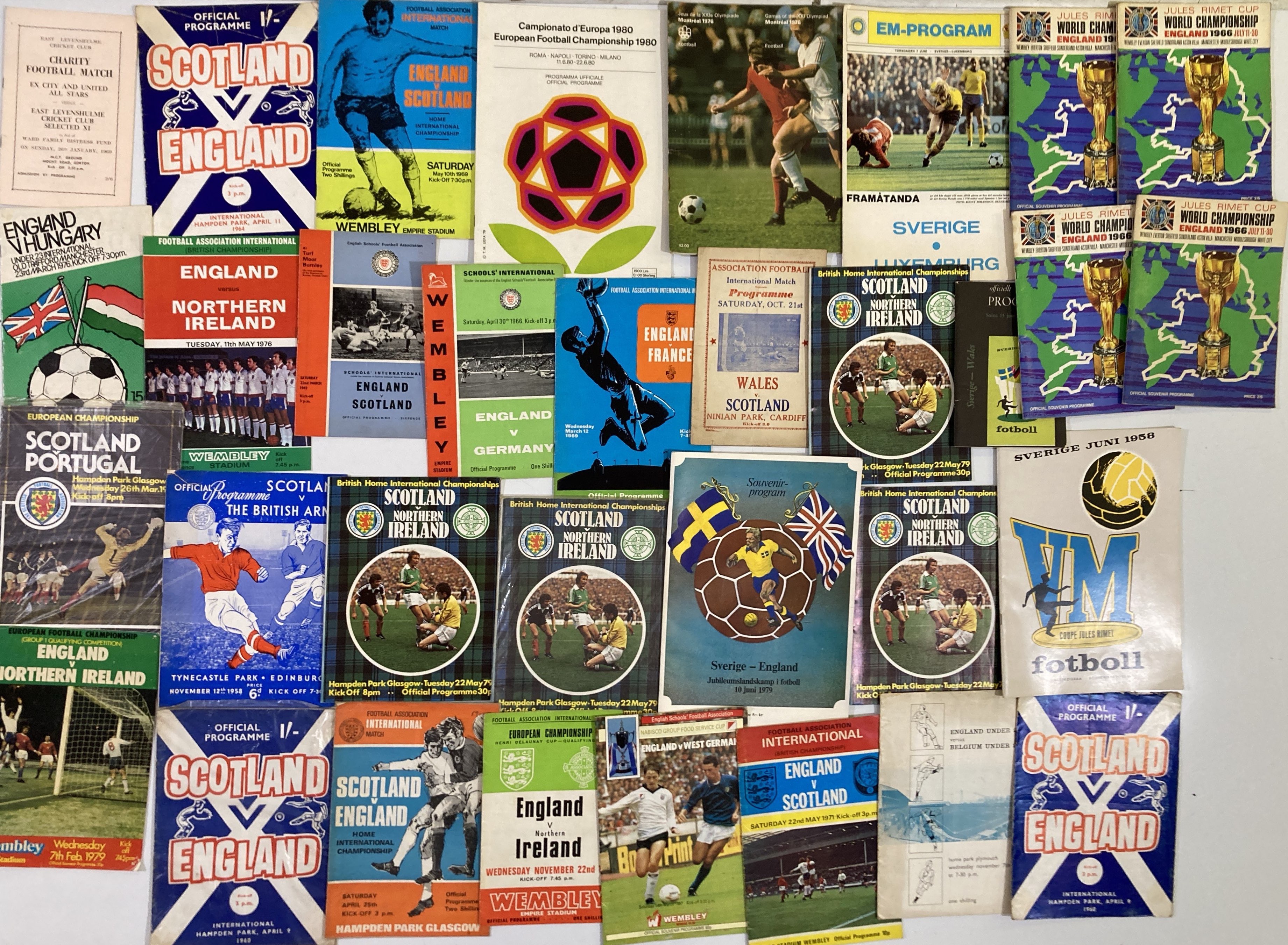 Lot 74 - FOOTBALL PROGRAMMES - INTERNATIONAL FIXTURES