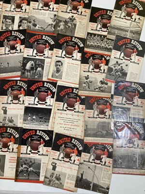 Lot 75 - MANCHESTER UNITED - 1950S FOOTBALL PROGRAMMES.