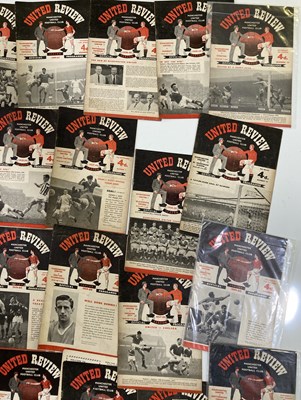 Lot 75 - MANCHESTER UNITED - 1950S FOOTBALL PROGRAMMES.