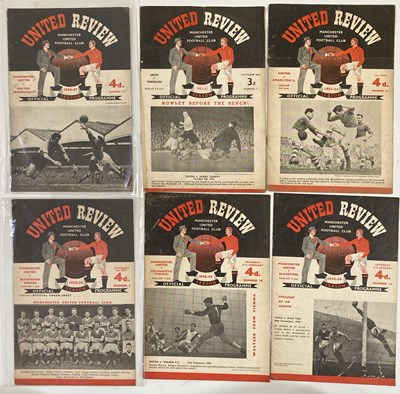 Lot 75 - MANCHESTER UNITED - 1950S FOOTBALL PROGRAMMES.