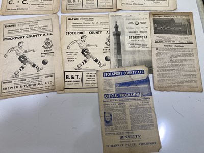 Lot 79 - FOOTBALL PROGRAMMES - STOCKPORT COUNTY/SHEFFIELD TEAMS/BOLTON 1940S/1950S.