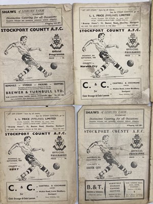 Lot 79 - FOOTBALL PROGRAMMES - STOCKPORT COUNTY/SHEFFIELD TEAMS/BOLTON 1940S/1950S.