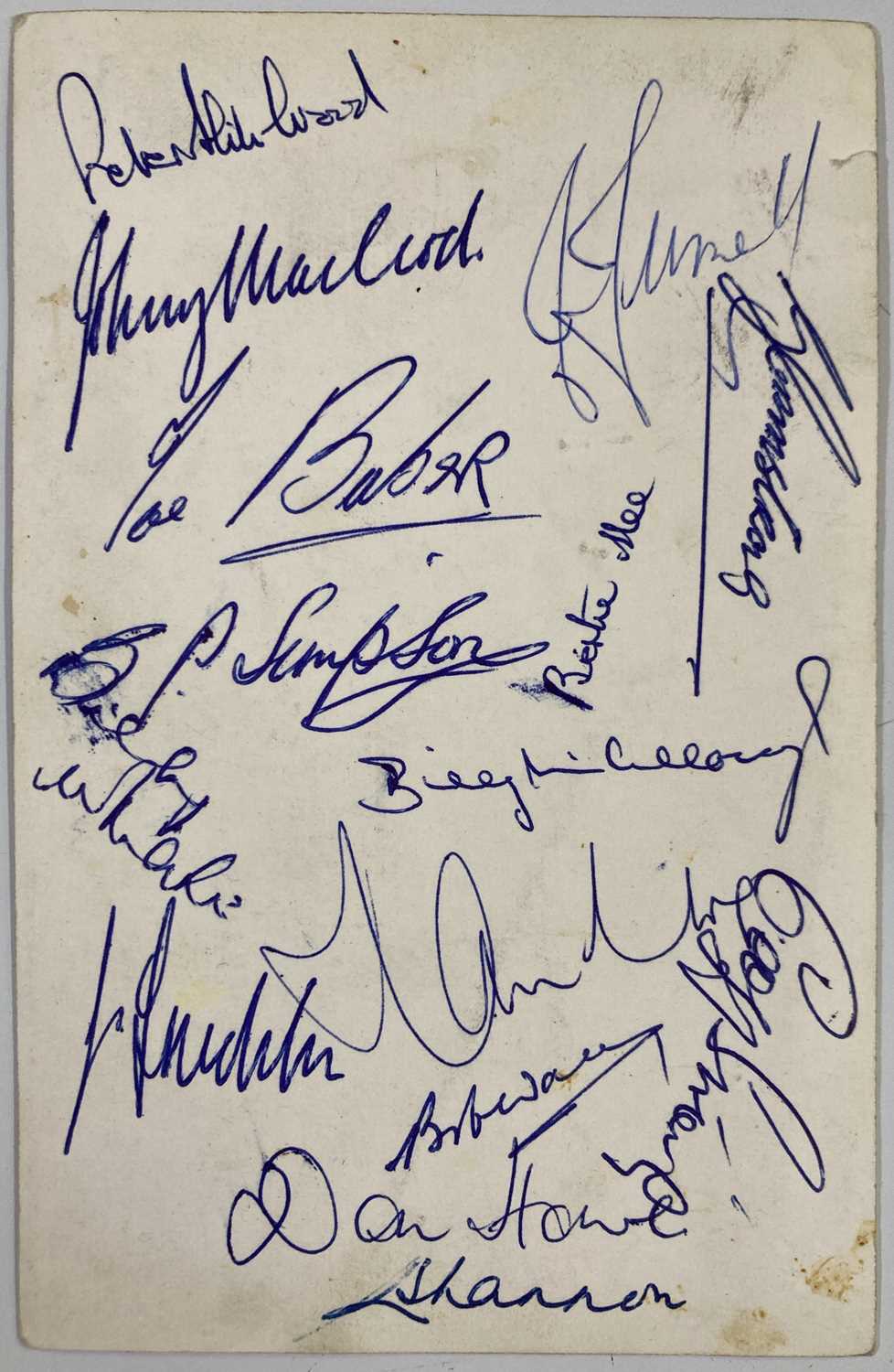 Lot 2 - ARSENAL FC - UNPUBLISHED PHOTO OF 1964 SQUAD SIGNED TO REVERSE.