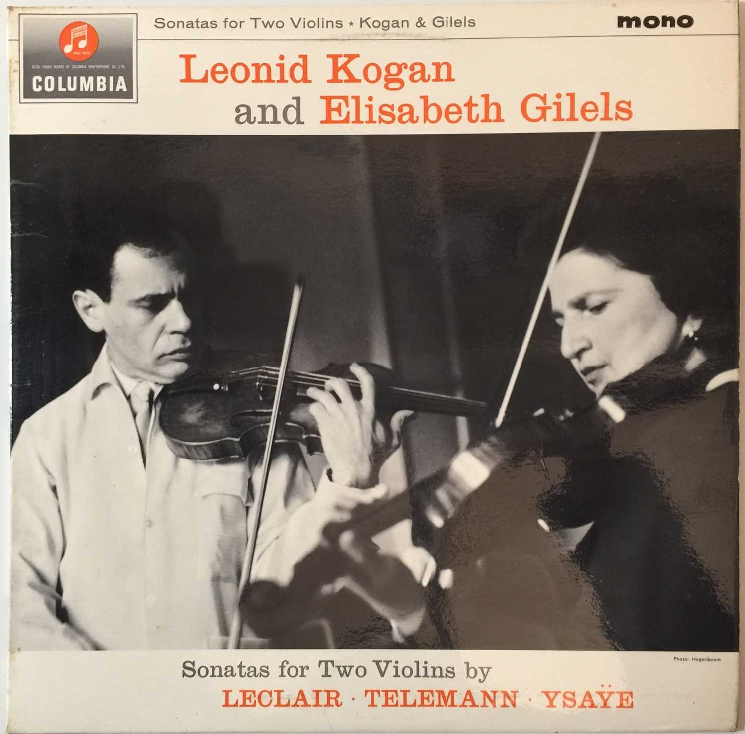 Lot 614 - LEONID KOGAN/ELISABETH GILELS - SONATAS FOR TWO VIOLINS LP (ORIGINAL UK MONO RELEASE - COLUMIBA 33CX 1887)