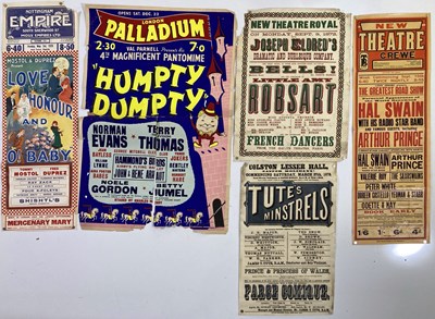 Lot 268 - EARLY 20THLATE 19TH C THEATRE / ENTERTAINMENTS POSTERS.