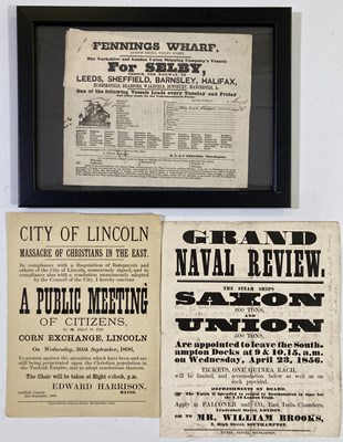 Lot 271 - 19TH CENTURY POSTERS.
