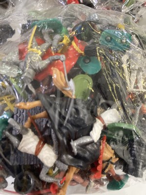 Lot 78 - 'BRITAINS' TOY SOLDIERS WITH ELASTOLIN CASTLE.