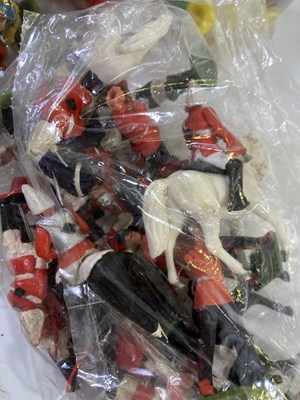 Lot 78 - 'BRITAINS' TOY SOLDIERS WITH ELASTOLIN CASTLE.