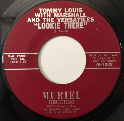 Lot 2 - TOMMY LOUIS - LOOKIE THERE/ WAIL BABY WAIL 7" (US ROCK N ROLL - MURIEL M-1002)