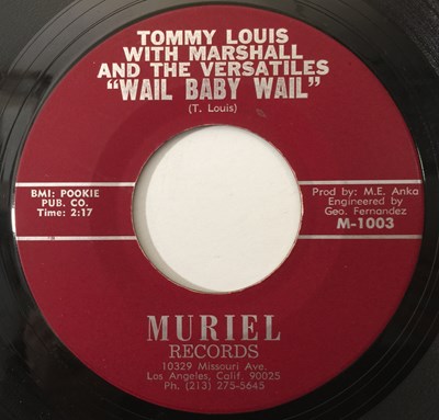 Lot 2 - TOMMY LOUIS - LOOKIE THERE/ WAIL BABY WAIL 7" (US ROCK N ROLL - MURIEL M-1002)