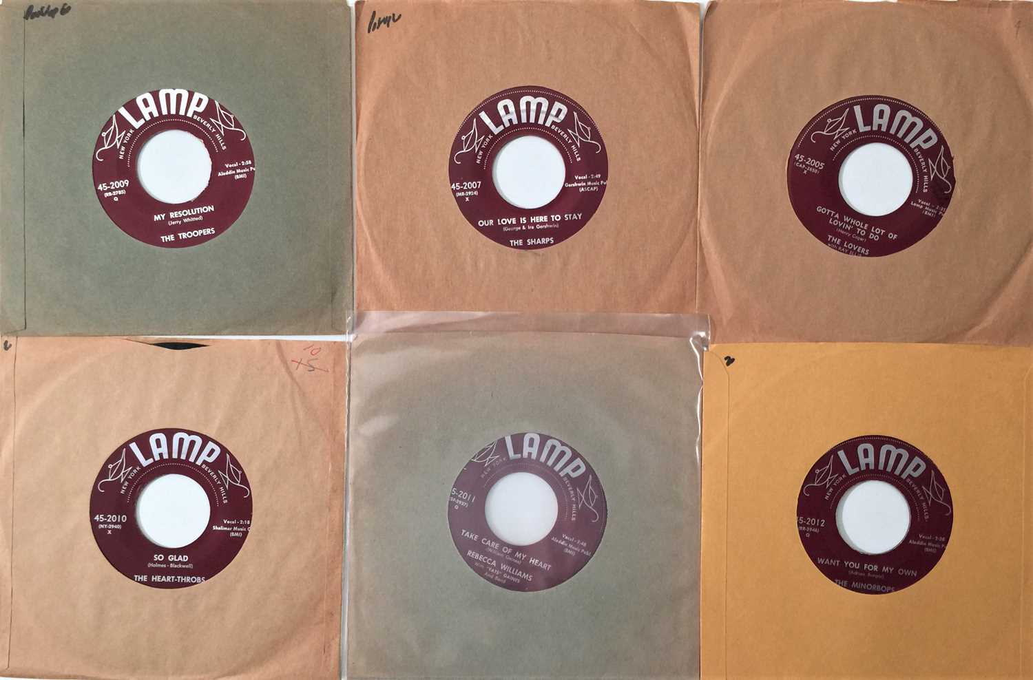 Lot 4 - LAMP RECORDS - 7" PACK