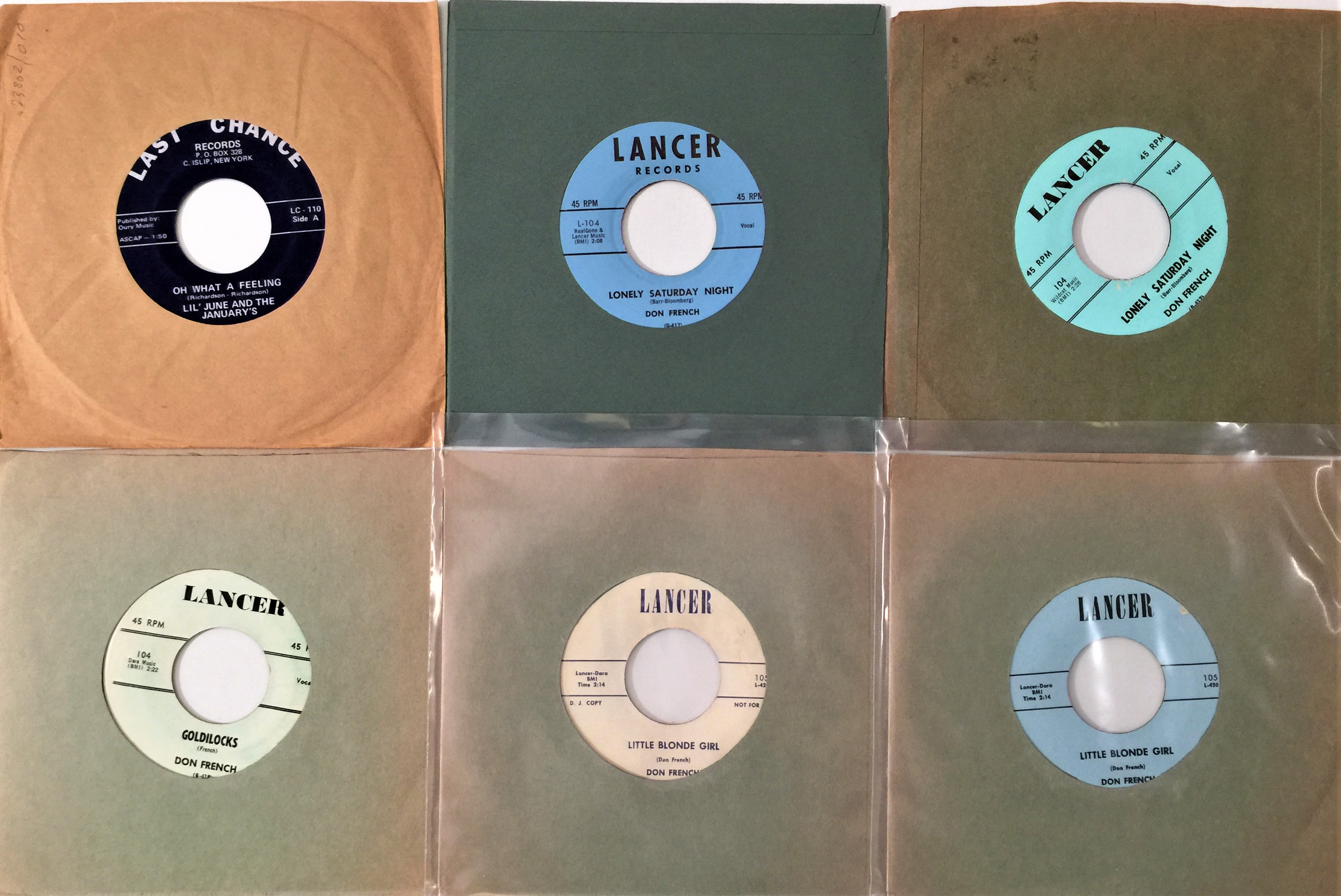 Lot 5 - ROCKABILLY/ ROCK N ROLL/ R&B/ DOO-WOP - 7"