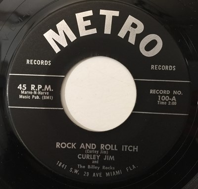 Lot 17 - CURLEY JIM AND THE BILEY ROCKS - ROCK AND ROLL ITCH 7" (US ROCKABILLY - METRO 100)