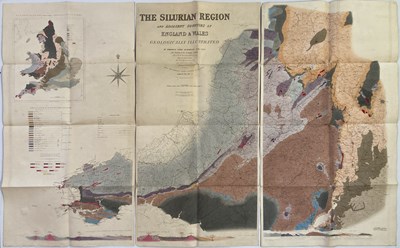 Lot 51 - CARTOGRAPHY / GEOLOGY INTEREST - RODERICK IMPEY MURCHISON (1792-1871) - THREE HAND COLOURED MAPS, ONE SIGNED.
