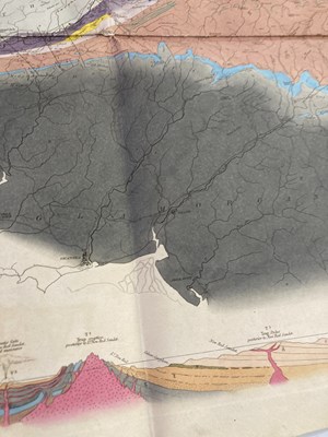 Lot 51 - CARTOGRAPHY / GEOLOGY INTEREST - RODERICK IMPEY MURCHISON (1792-1871) - THREE HAND COLOURED MAPS, ONE SIGNED.