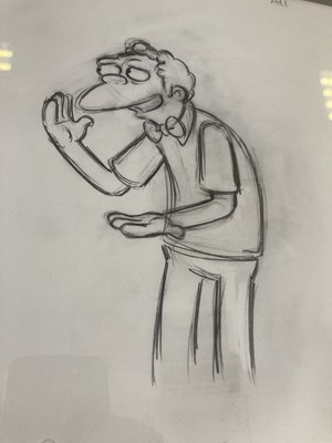 Lot 234 - THE SIMPSONS - ORIGINAL ANIMATION DRAWING - MOE SZYSLAK.