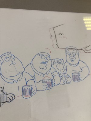 Lot 235 - FAMILY GUY - ORIGINAL PRODUCTION DRAWING.