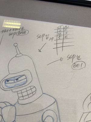 Lot 236 - FUTURAMA - ORIGINAL PRODUCTION DRAWING.