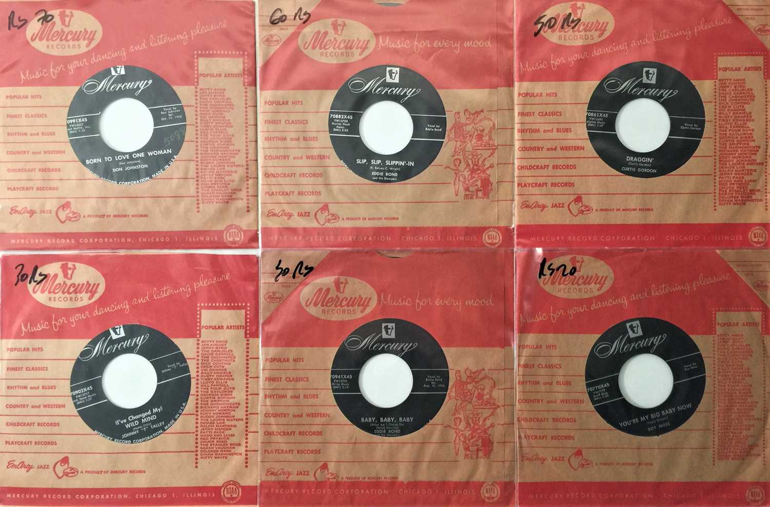 Lot 25 - MERCURY 7" PACK - ROCKABILLY RARITIES