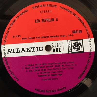 Lot 703 - LED ZEPPELIN - LPs (UK 'PLUM ATLANTIC' PRESSINGS)