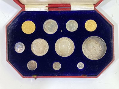 Lot 28 - 1902 SPECIMEN COIN SET INC GOLD COINS.