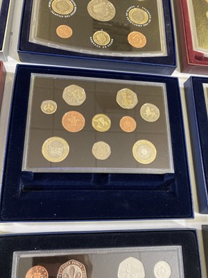 Lot 36 - UK PROOF COIN SETS - 2000 - 2008.