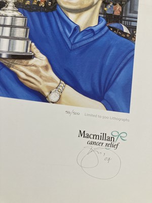Lot 232 - GOLF MEMORABILIA - 1999 OPEN PAUL LAWRIE SIGNED PRINT.