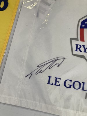 Lot 57 - GOLF MEMORABILIA - FLAGS SIGNED BY CHAMPIONSHIP WINNERS.