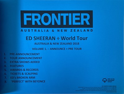 Lot 397 - ED SHEERAN SIGNED LIMITED EDITION 2018 TOUR BOOKS.