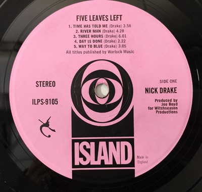 Lot 216 - NICK DRAKE - FIVE LEAVES LEFT LP (ORIGINAL UK PRESSING - ISLAND ILPS 9105).