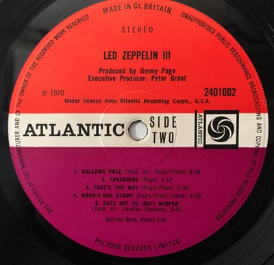 Lot 38 - LED ZEPPELIN - LED ZEPPELIN III (OG - 2401002)