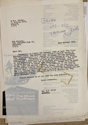 Lot 238 - THE BLUES BROTHERS (1980) - ORIGINAL CAMPAIGN BOOK.