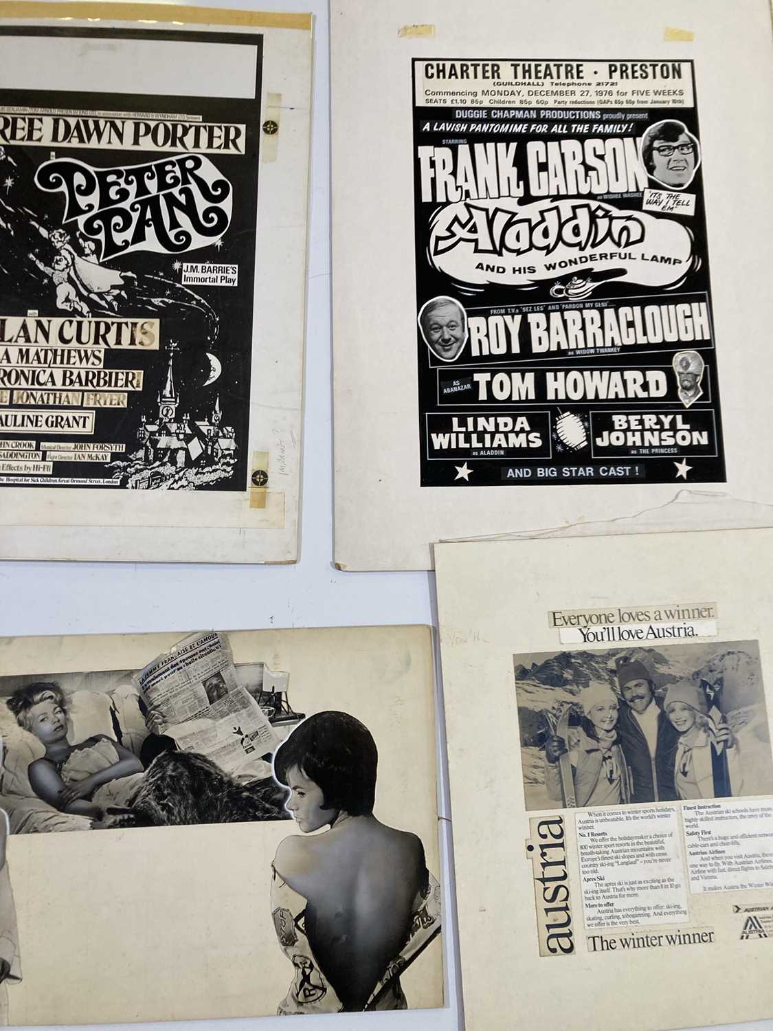 Lot 336 THEATRE POSTER DESIGN MATERIALS.