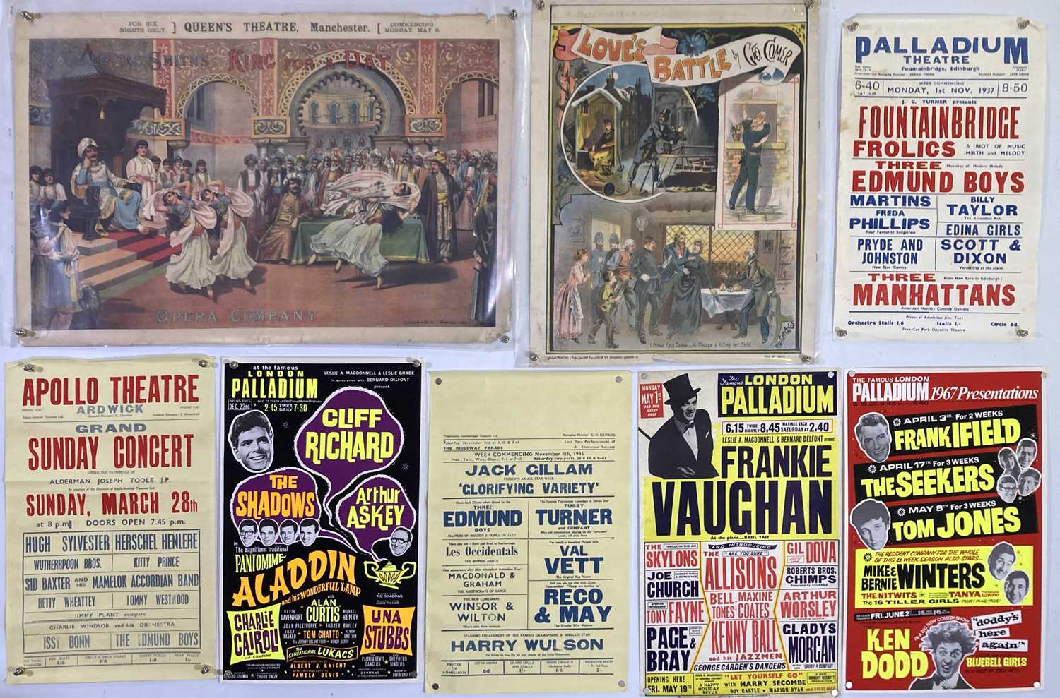 Lot 334 - VINTAGE AND ANTIQUE THEATRE POSTERS - VERA LYNN ETC.