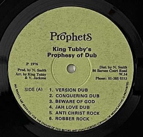 Lot 35 - YABBY YOU - KING TUBBY'S PROPHECY OF DUB LP (PROPHETS)