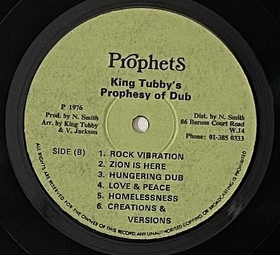 Lot 35 - YABBY YOU - KING TUBBY'S PROPHECY OF DUB LP (PROPHETS)