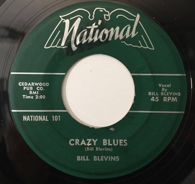 Lot 65 - BILL BLEVINS - CRAZY BLUES / BABY I WON'T KEEP WAITIN' (NATIONAL 101)