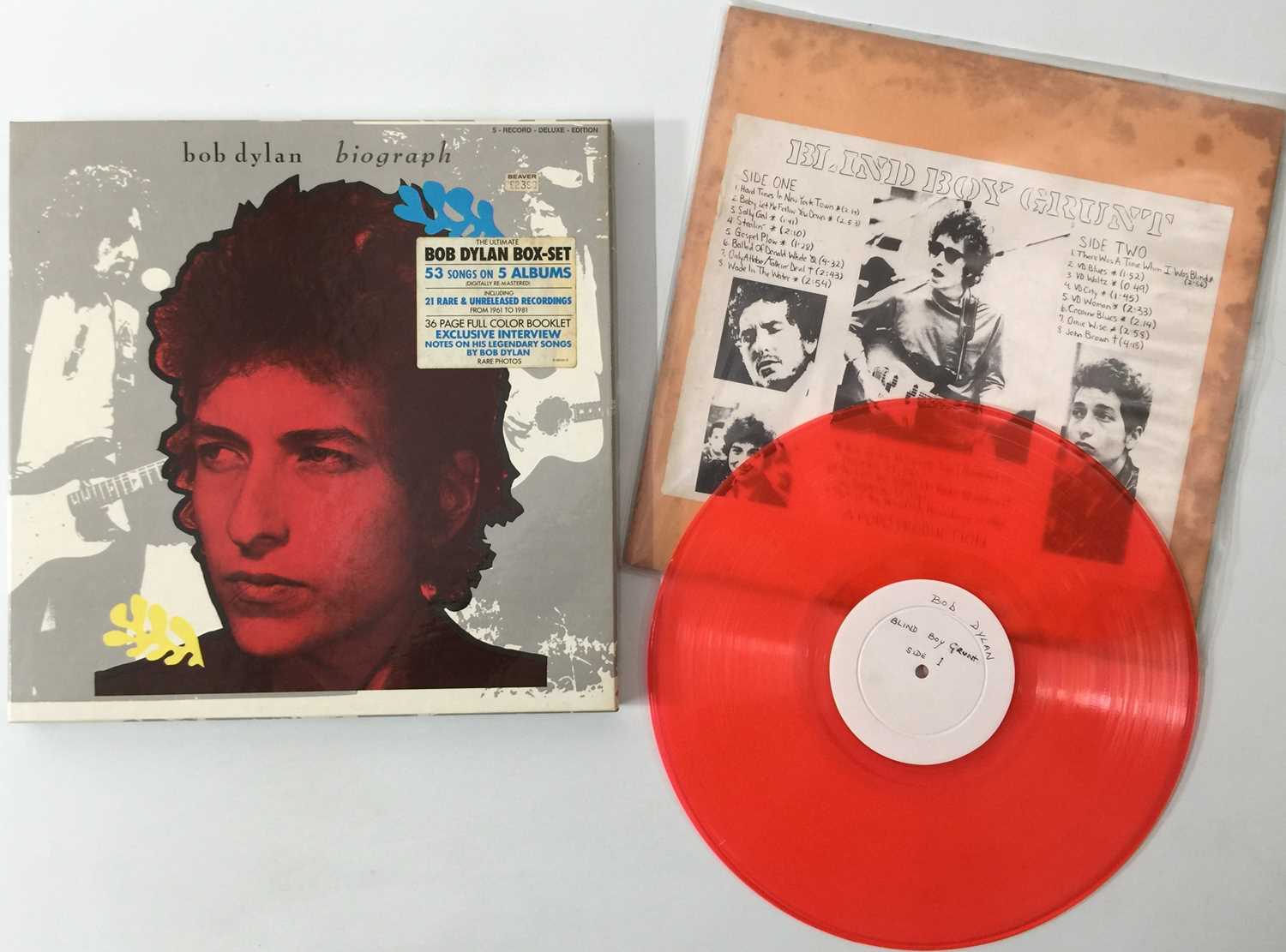 Lot 124 - BOB DYLAN - BLIND BOY GRUNT/BIOGRAPH LPs